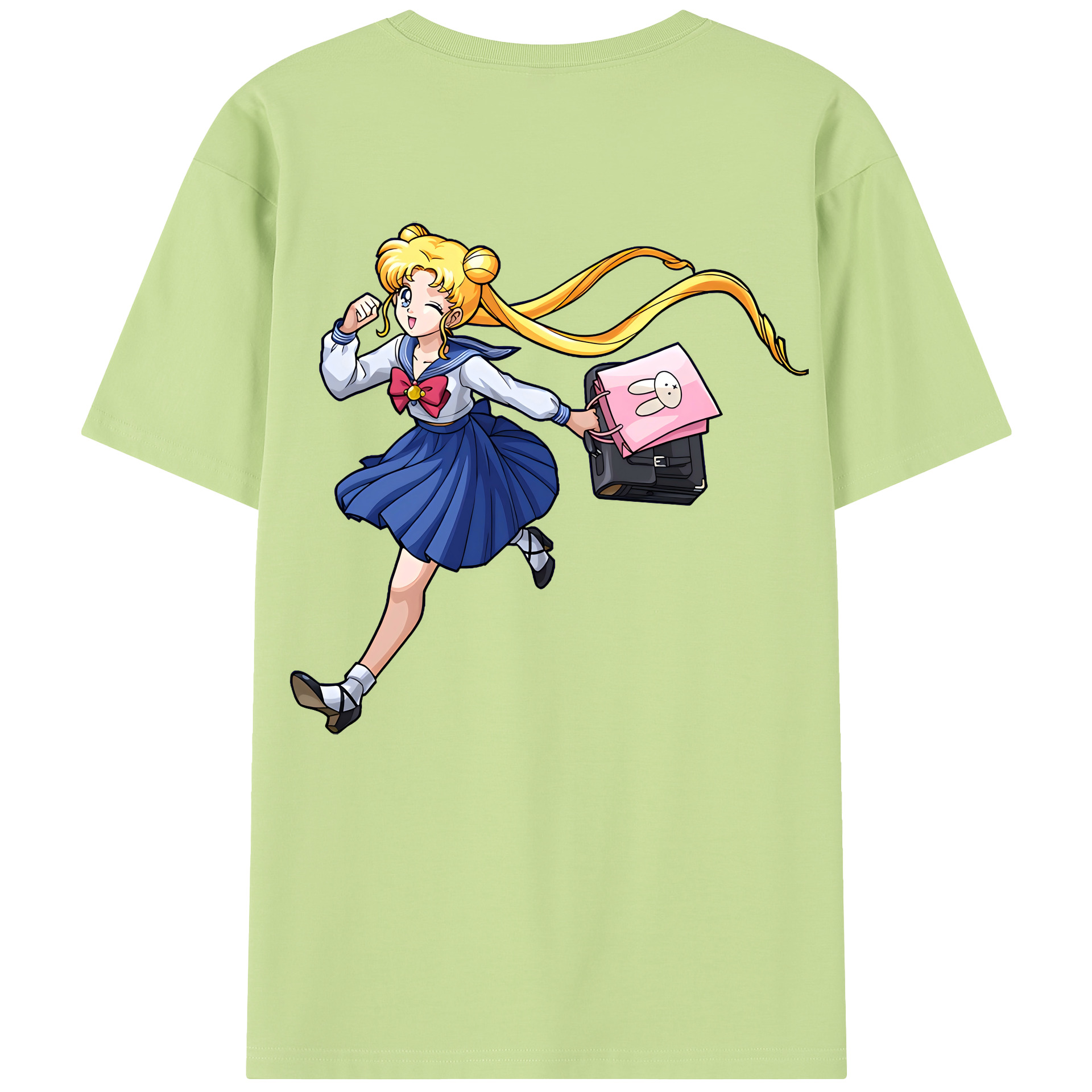 （画像用） 美少女戦士セーラームーン 愛野 美奈子 あいの みなこ Sailor Moon Aino Minako 綿100％半袖Tシャツ（背面プリント）